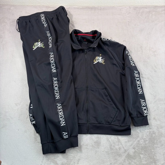 Nike Jordan Jumpman Logo Classics Tricot Warm-Up Jacket & Jogger Pants Men Large